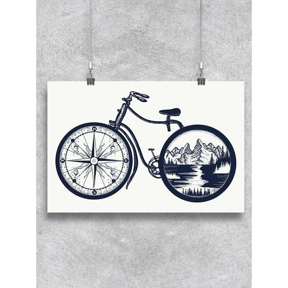 Bicycle Tattoo Design Poster -Image by Shutterstock