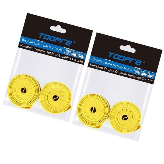 Bicycle Tire Insert Liner Puncture Protection - 2 Pack 4 Pieces Tire Puncture Proof Rim Tape, 26/27/29 Inch Bicycle Tires Tube Protectors for Mountain Bike Road Bike