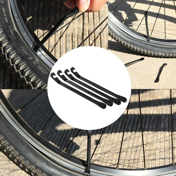 Bicycle Tire Levers 4PCS Tire Changing Tool,Heavy-Duty Bike Tire Spoon for Quick Tube Repair,Motorcycle Cycling Tire Removal Kit,Ergonomic Tire Pry Bar for Easy Tire Replacement Maintenance