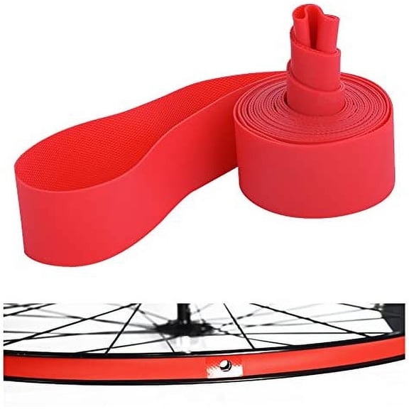 Bicycle Tire Liners Anti Puncture Rim Tape Flat Protectors Fits 20 24 26 700C Inner Tubes Cycling Wheels Red