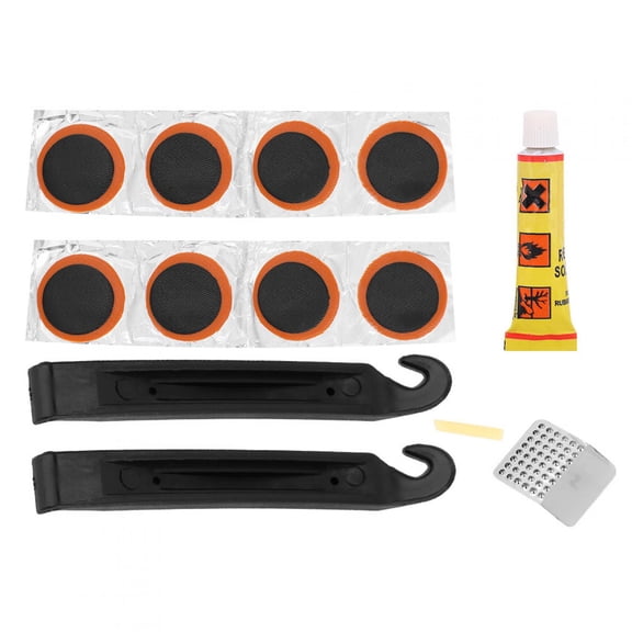 Bicycle Tire Patch, With Metal Rasp And Lever Self-Adhesive Mini Bike Tube Patch, Puncture Portable Repair Kit, For Mountain