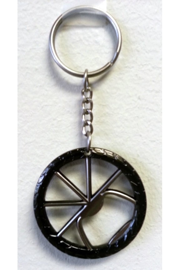 Bicycle Tire Shaped Keychain and Bottle Opener Novelty Gift