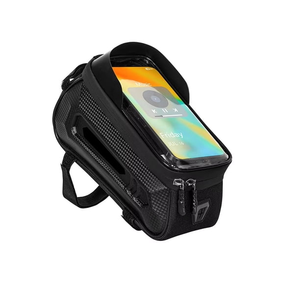 Bicycle Top Tube Bag, Waterproof Hard Shell Front Beam Handlebar Pouch, Cycling Phone Mount Storage Pack, Mountain Road Bike Frame Gear Accessory