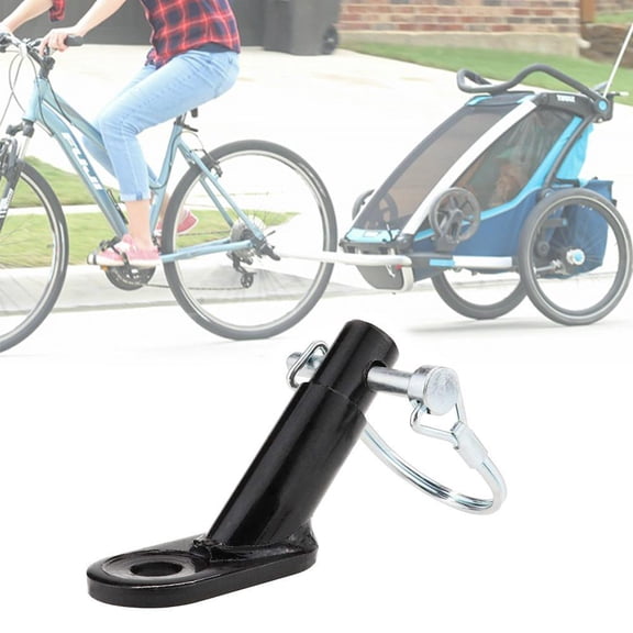 Bicycle Trailer Hitch Mount - Steel Coupler for Kids & Dog Trailers, Attaches to Bike Rear Axle (11mm Hole)