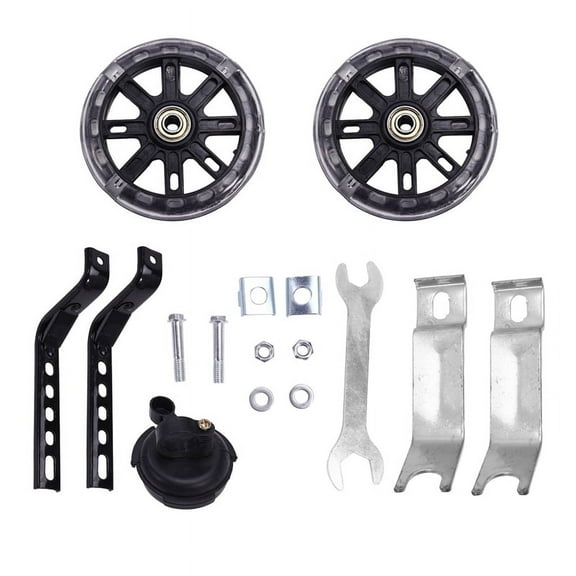 Bicycle Training Wheels Flash Mute Wheel Stabiliser Mounted Kit