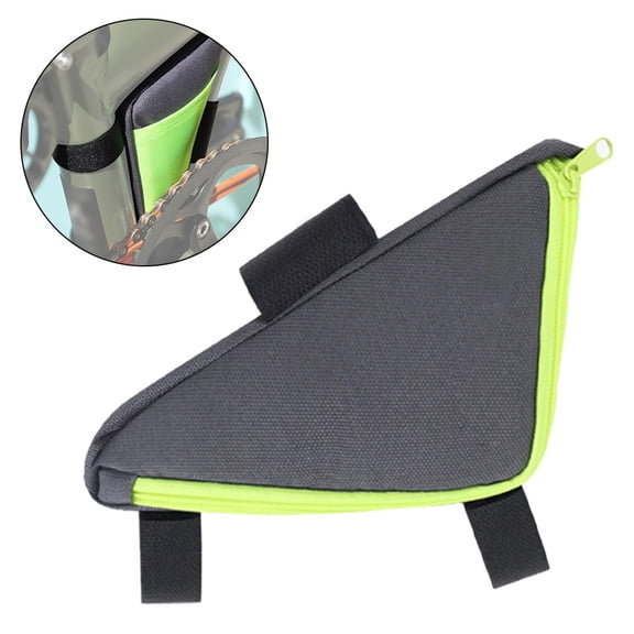 Bicycle Triangle Frame Bag For Brompton Folding Bike, High-Strength Polyester Cycling Storage Saddle Pannier For Ample Space, Lightweight Non-Interfering Design, gray