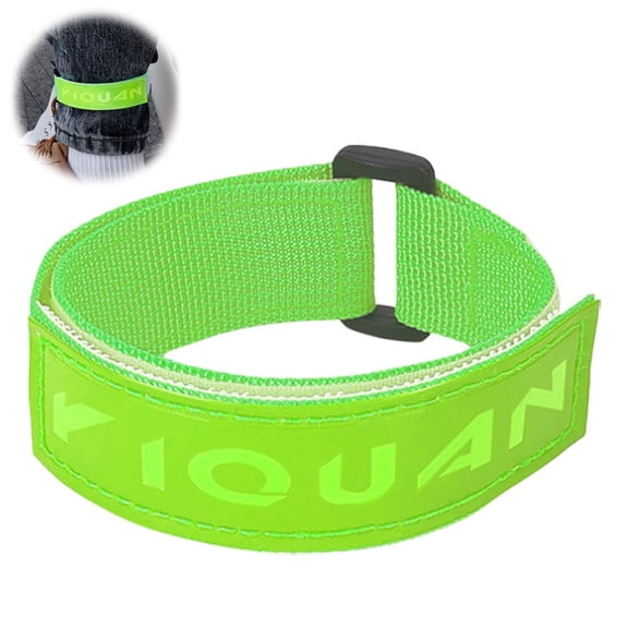 Bicycle Trouser Straps, Cycling Leg Straps with Nighttime Reflective Warning, Green, High-Elasticity Anti-Chain Pant Clips for Safe Riding