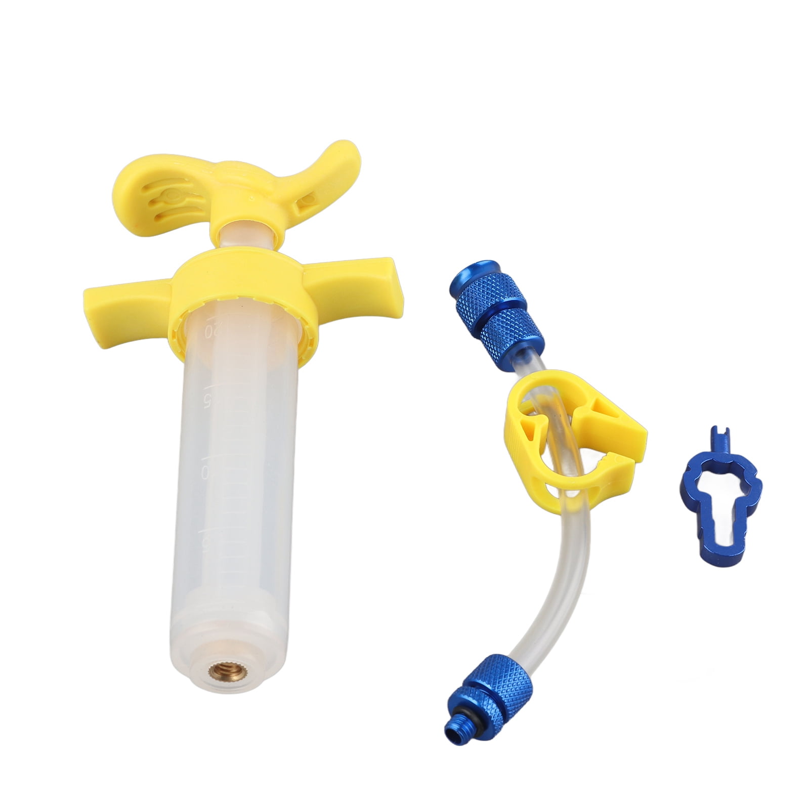 Bicycle Tubeless Sealant Injector Set Plastic Low Resistance Cycling Syringe with Accessories