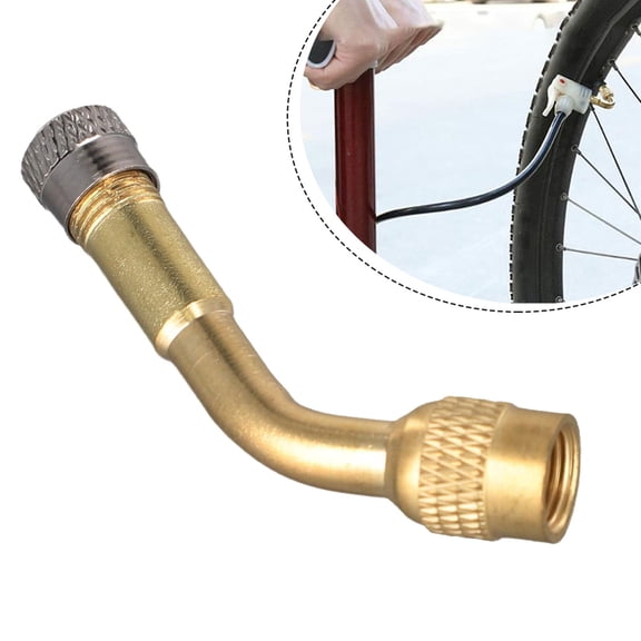 Bicycle Tyre Valve Inflation Extension Tube 45/90/135 Degree Angle Bent Valve Adapter For Electric Bike Motorcycle Cycling Parts 135°