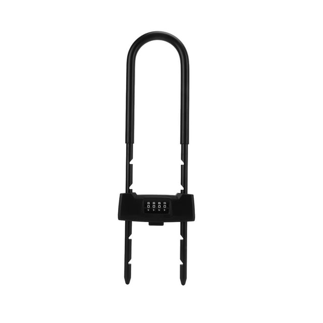 Bicycle U Lock with Long Shackle Adjustable 4 Digits Password Padlock ...