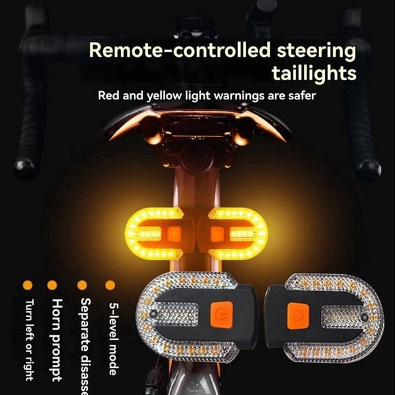 Bicycle USB Turn Signals Rechargeable Turn Signals Detachable Mountain Bike Night Riding Lights