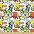 thumbnail image 1 of Ambesonne Bicycle Fabric by the Yard Upholstery, Geometric and Colorful, 2 Yards, Multicolor, 1 of 4