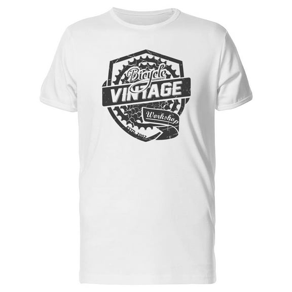 Bicycle Vintage Workship Est2002 T-Shirt Men -Image by Shutterstock, Male x-Large