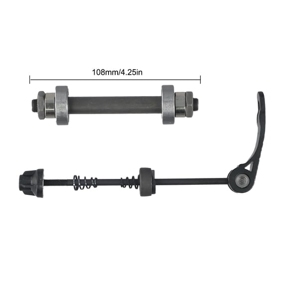 Bicycle Wheel Hub Set with Steel Quick Release Axles and Dual 6000 Bearings, Front 10.8 cm and Rear 14.5 cm for Road and Mountain Cycling(Front)