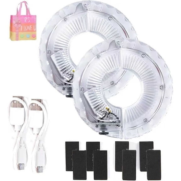 Bicycle Wheel Lights - 7 Color 18 Mode LED Spoke Lights, USB Rechargeable Waterproof Bike Lights for Night Riding Safety, Fits Hub Diameter Under 30mm (XX)