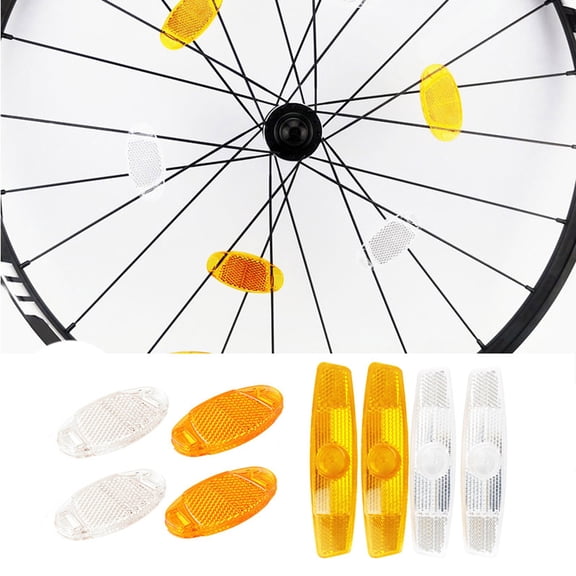 Bicycle Wheel Spoke Reflectors, 2 Pack High Visibility Bike Safety Reflectors, Universal Fit for Bicycle Wheels, White