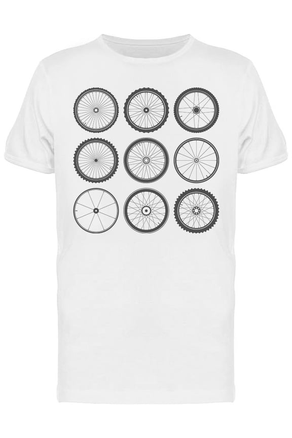 Bicycle Wheels T-Shirt Men -Image by Shutterstock, Male Large