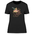 thumbnail image 1 of Bicycle With A Lot Of Flowers T-Shirt Women -Image by Shutterstock, Female Small, 1 of 2