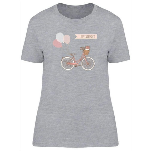 Bicycle With Balloons T-Shirt Women -Image by Shutterstock, Female x-Large
