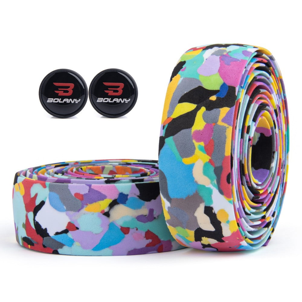 Bicycle bike EVA handlebar Wrap Tape with 2 BAR PLUGS Bend handle strap