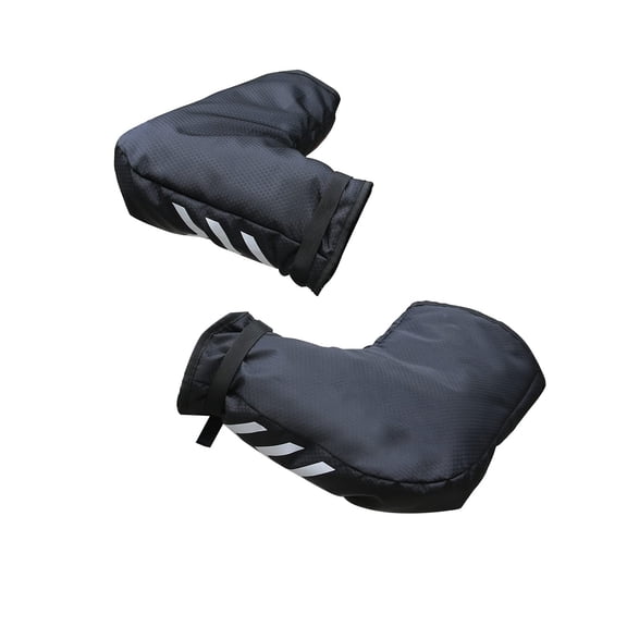 Bicycle handlebar gloves, bicycle motorcycle handlebar gloves, cold weather bicycle pole covers, reflective bicycle gloves for men and women in winter black