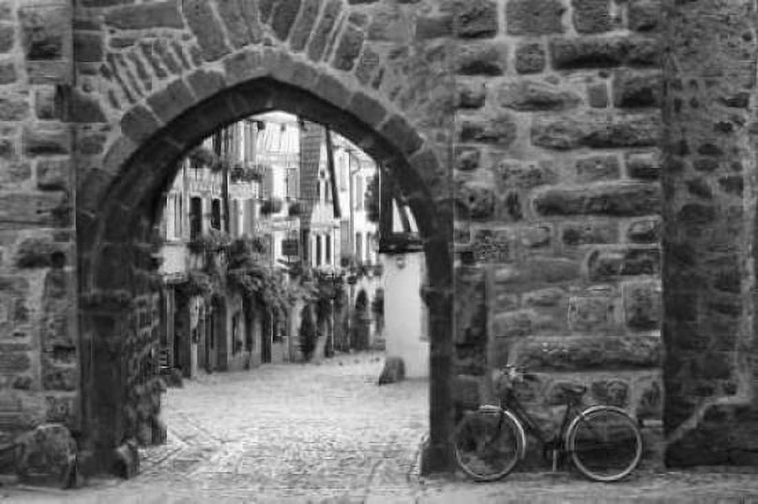 Bicycle of Riquewihr Canvas Art - Monte Nagler (12 x 18)