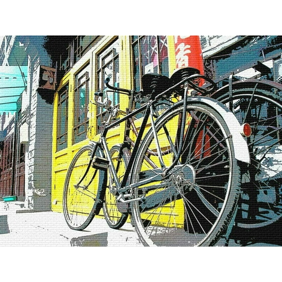 Bicycles - CANVAS OR WALL ART PRINT PRINT