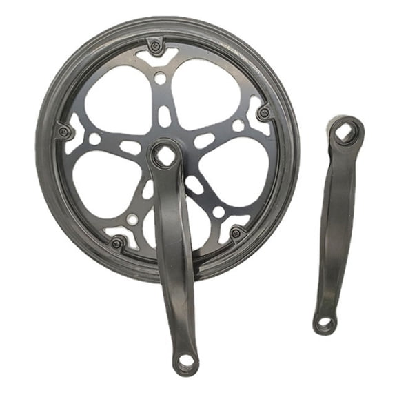Bicycles Crankset, 52T Chainring Bikes Crank Arm Set, Double Chain Wheel Replacement Chain Guard for City Bikes Bicycles