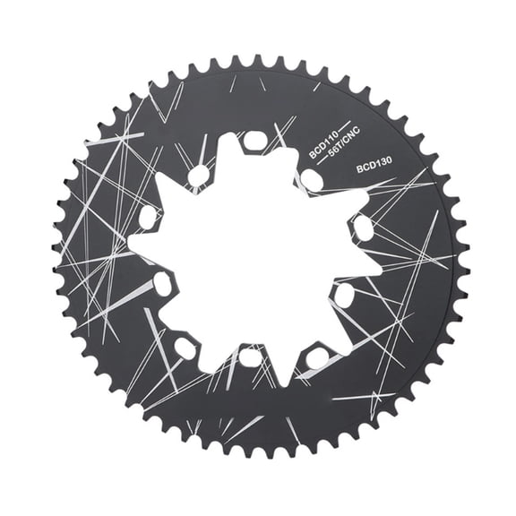 Bicycles Oval Chainring, 52T/54T/56T/58T/60T Aluminum Alloy Chainring Bikes Oval Disc Chainring for Road Folding Bikes