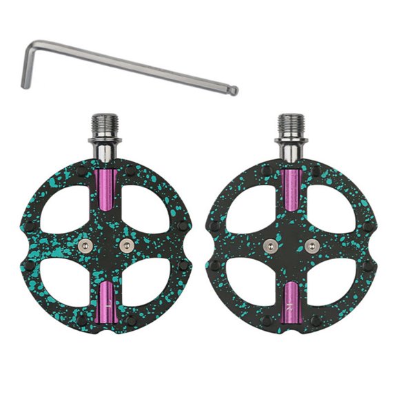 Bicycles Pedals Aluminum Alloy Construction Studs Grip Steel Axles Wear Proof Triple Bearing For Cycling Enthusiasts
