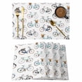 thumbnail image 1 of Bicycles Placemats Set of 4 White Vintage Vehicle Modern Abstract Art Place Mats Indoor Wipeable Table Mats Washable Cloth Dining Table Placemats for Kitchen Holiday Party Home Decor 13x19 Inch, 1 of 9