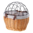 thumbnail image 1 of Bicycles Rattan Woven Storage Basket with Fasten Strap Handlebars Bicycles Wicker Basket Rear Bikes Basket, 1 of 17