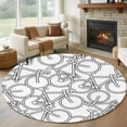 thumbnail image 1 of Bicycles Round Area Rug 8Ft Washable Large Circle Rugs for Living Room Dorm, Modern Simple Hand-drawn Vehicle Art Non-Slip Carpet Floor Mats Indoor Outdoor Carpet Runner Aesthetic Home Decor, 1 of 8