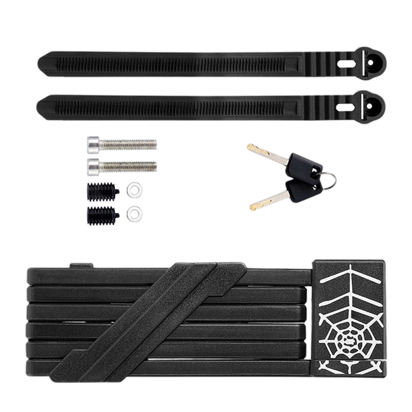 Bicycles Scooter Motorcycle Folding Lock with Key Fold Chain Heavy Duty Metal Foldable Lock AntiTheft Cycling Lock