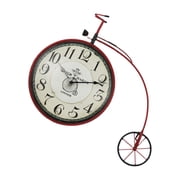 Bicycles Shape Iron Wall Clock with Nostalgic Charm for Home Interior Decors