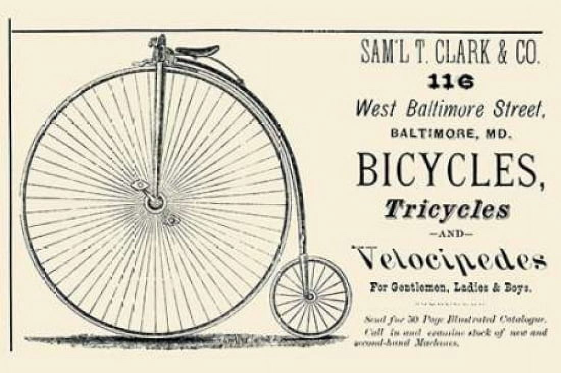 Bicycles Tricycles and Velocipedes Canvas Art - Unknown (12 x 18)