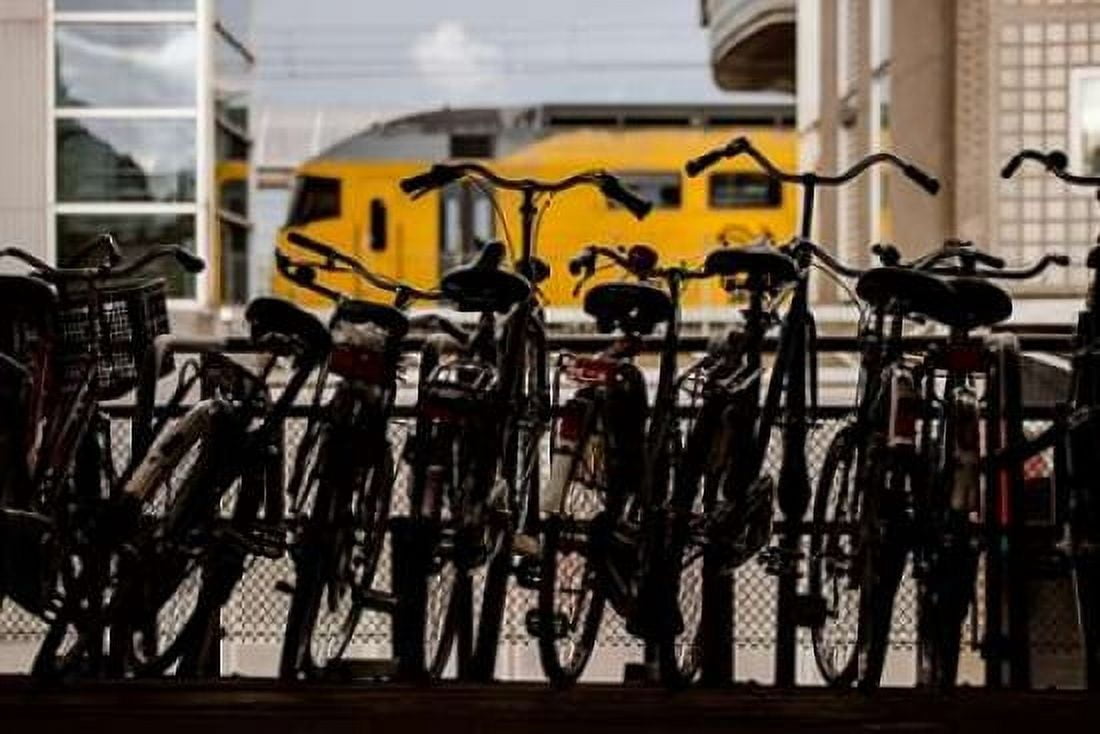 Bicycles at Centraal Station Canvas Art - Erin Berzel (12 x 18)