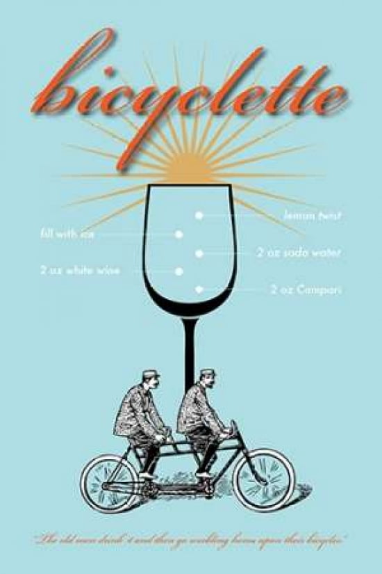 Bicyclette Recipe Canvas Art - Fig-Melon Press (24 x 36)