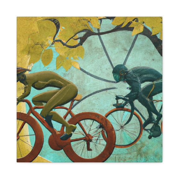 "Bicycling Through Bloomfields" - Canvas