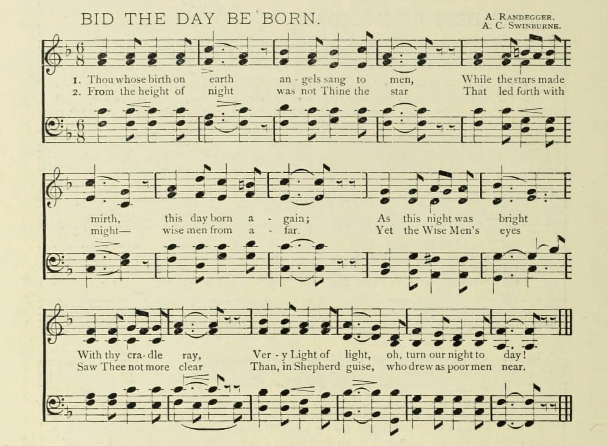 Bid the Day be Born Christmas in Song & Story 1891 Canvas Art - (24 x 36)