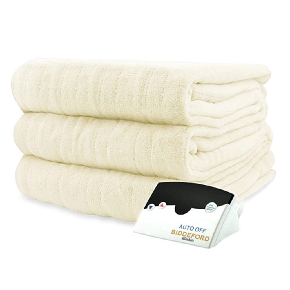 Biddeford 2031905291702 MicroPlush Electric Heated Blanket Full Creme