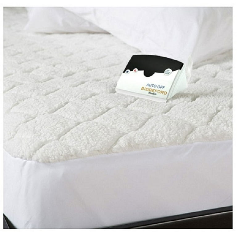 Biddeford 5301 9051128 100M Quilted Sherpa Electric Heated Mattress Pad Full Walmart