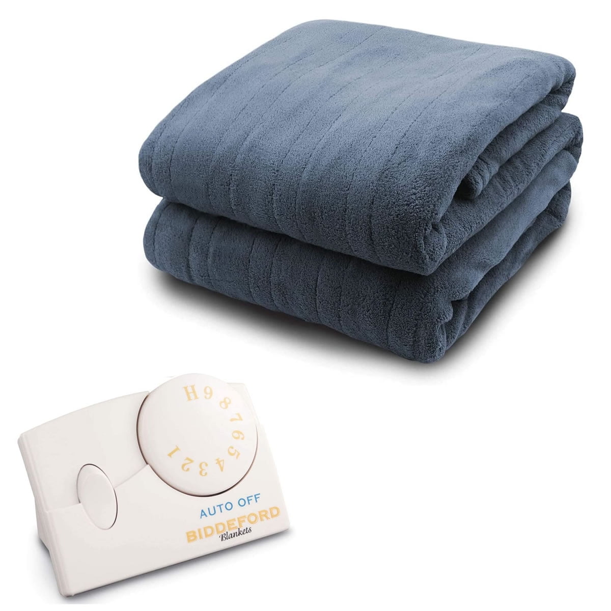Biddeford Blankets Comfort Knit Electric Blanket, Queen, Navy