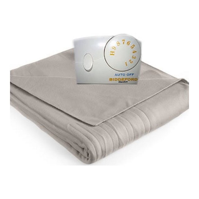 Biddeford Blankets Comfort Knit Heated Blanket Full Grey