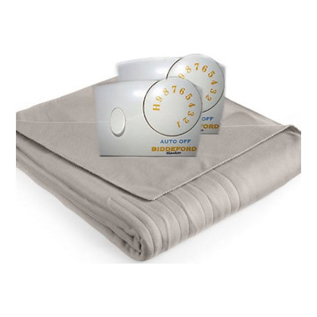 Biddeford Blankets Comfort Knit Heated Blanket King Grey