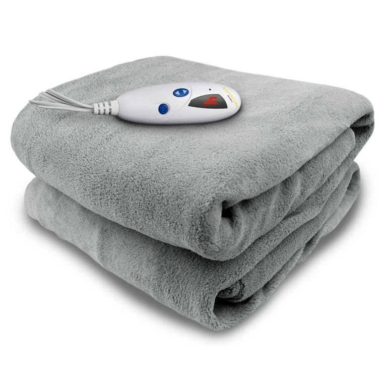 Biddeford Blankets Micro Plush Electric Heated Throw with Digital Controller 60 x 50