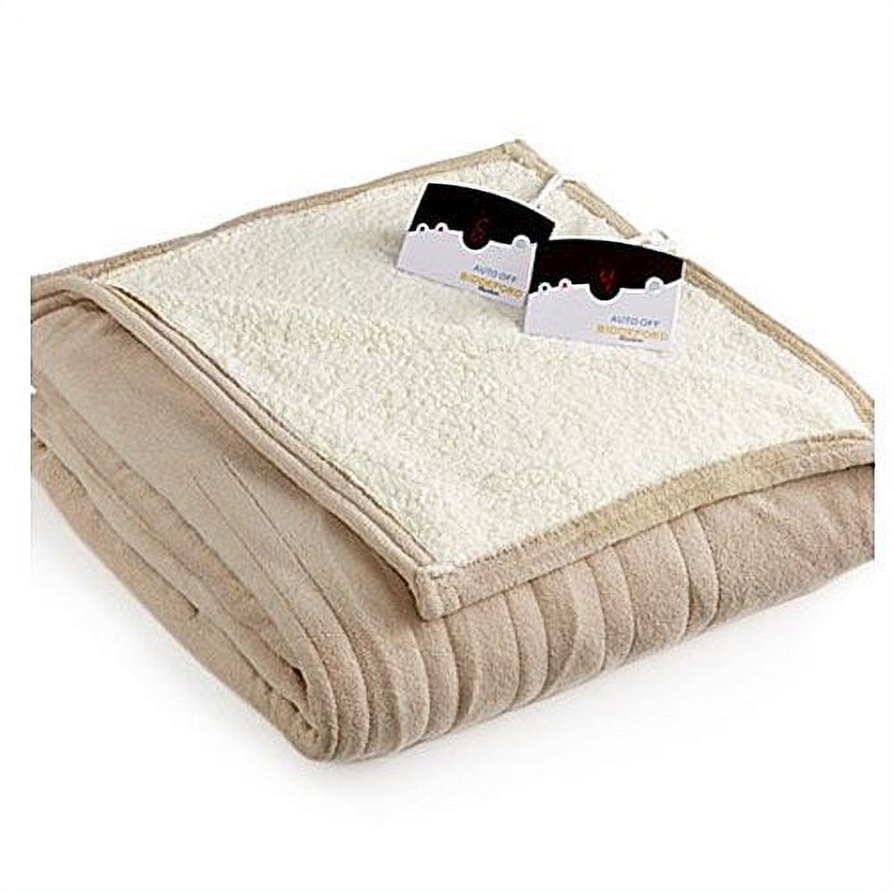 Biddeford Blankets Microplush Sherpa Electric Heated Blanket