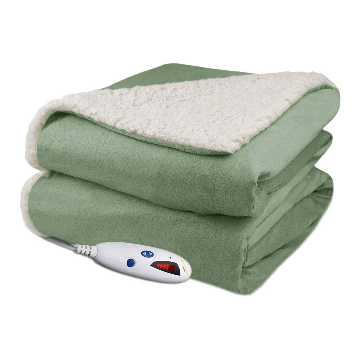 Biddeford fur heated velour automatic shut off electric throws sale