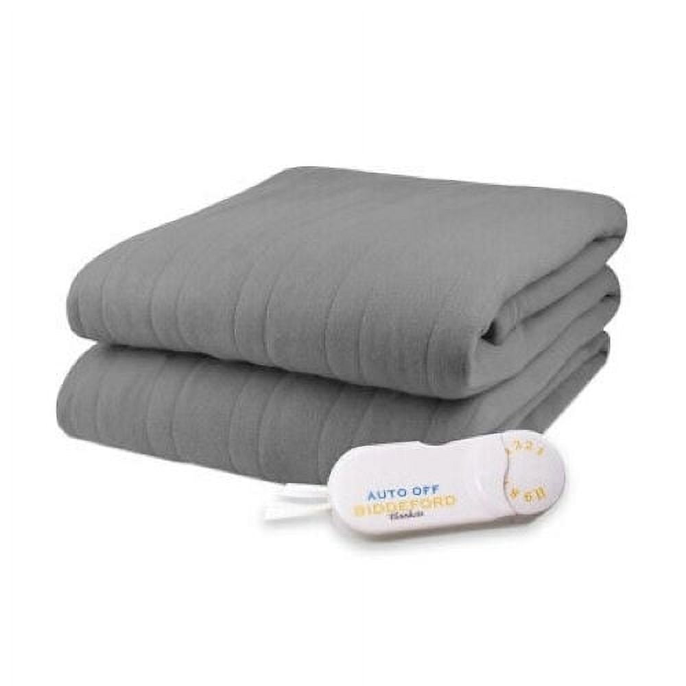 Biddeford Comfort Knit Fleece Electric Heated Warming Throw Blanket