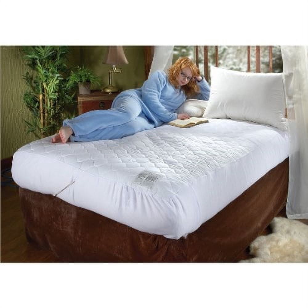 Biddeford Electric Mattress Pad, Cotton Blend. 4 Oz Quilted Skirt With  Digital Controller, Full, White - Walmart.com
